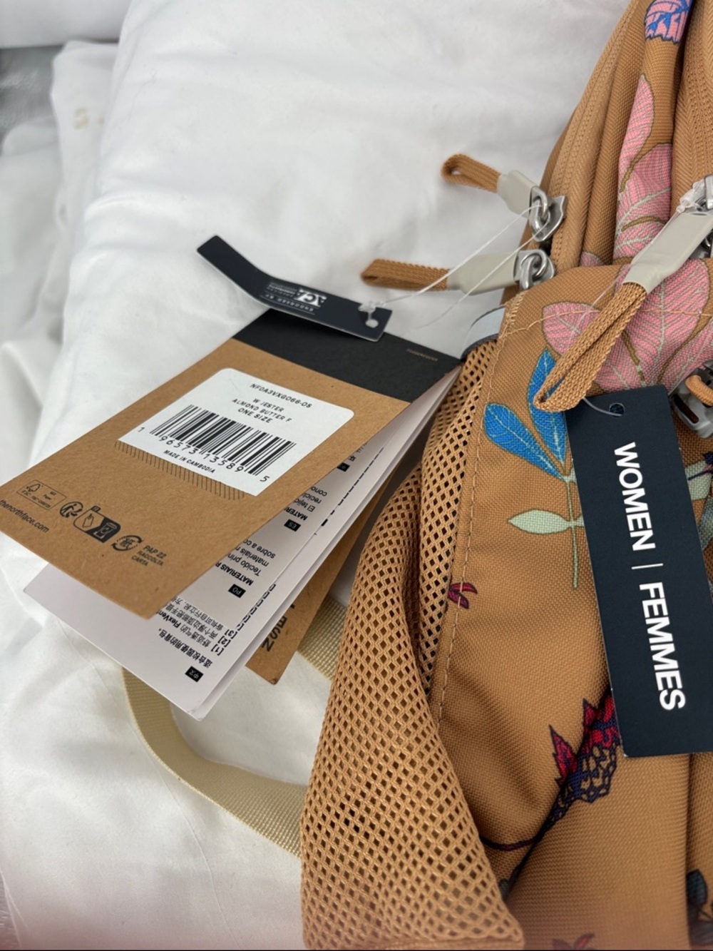 The North Face Jester almond butter Floral & Butterfly Jester flexvent Backpack - Picture 3 of 16